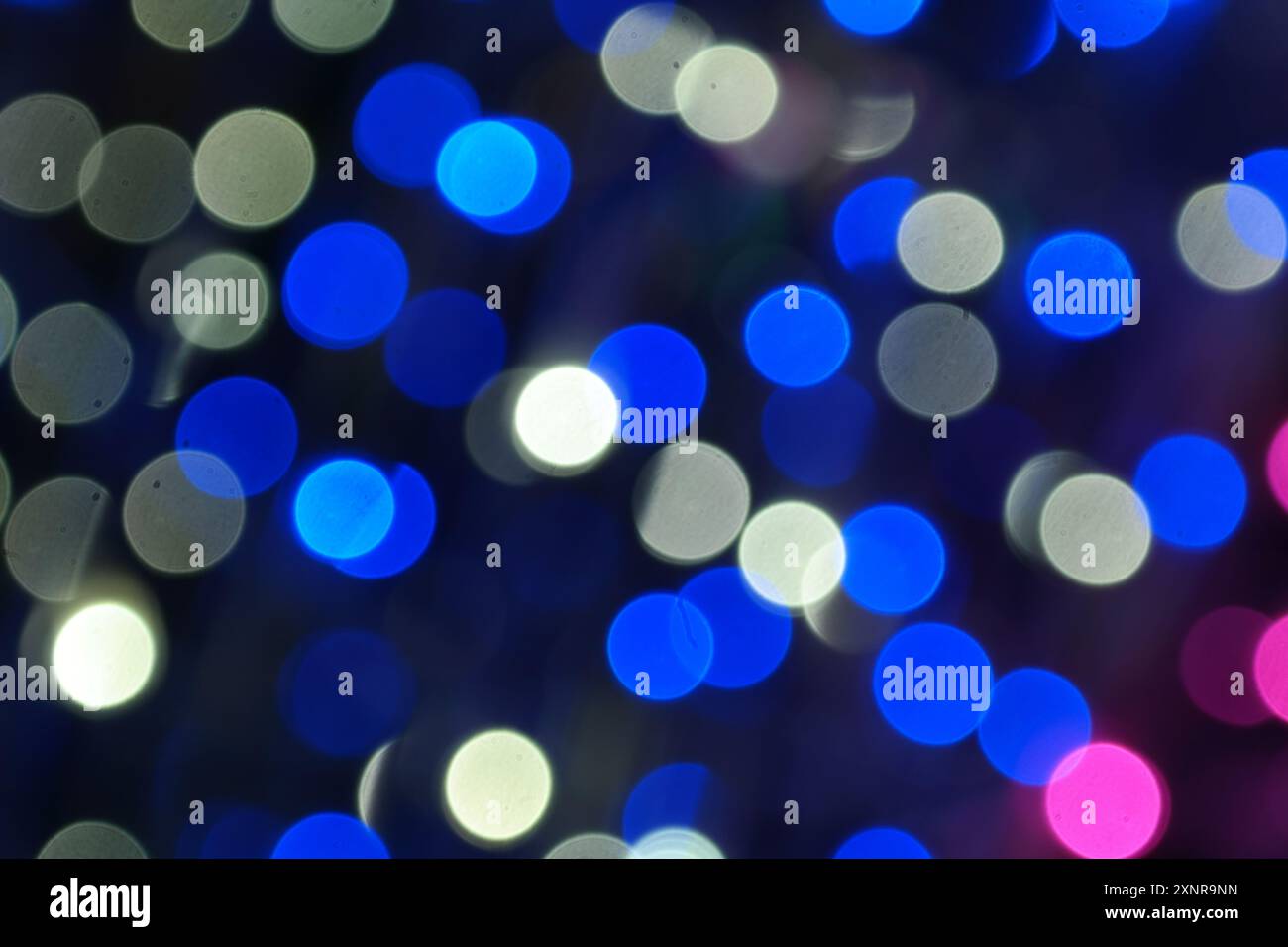 abstract background of blue and white bokeh defocused lights Stock ...