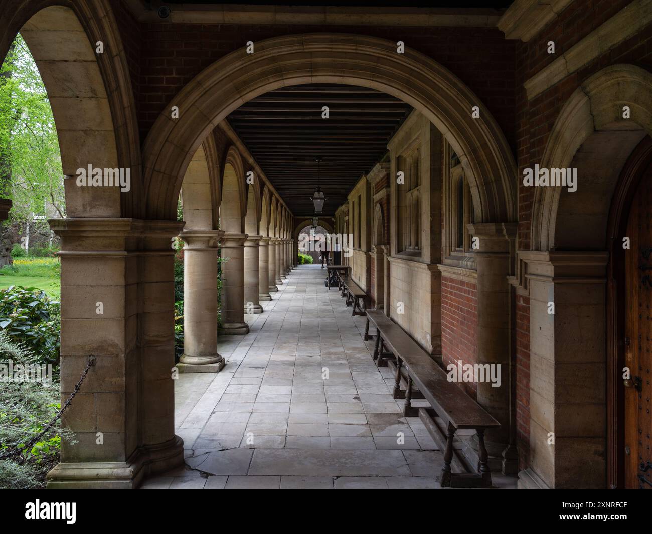 Cloisters, Sidney Sussex College, Cambridge, UK Stock Photo