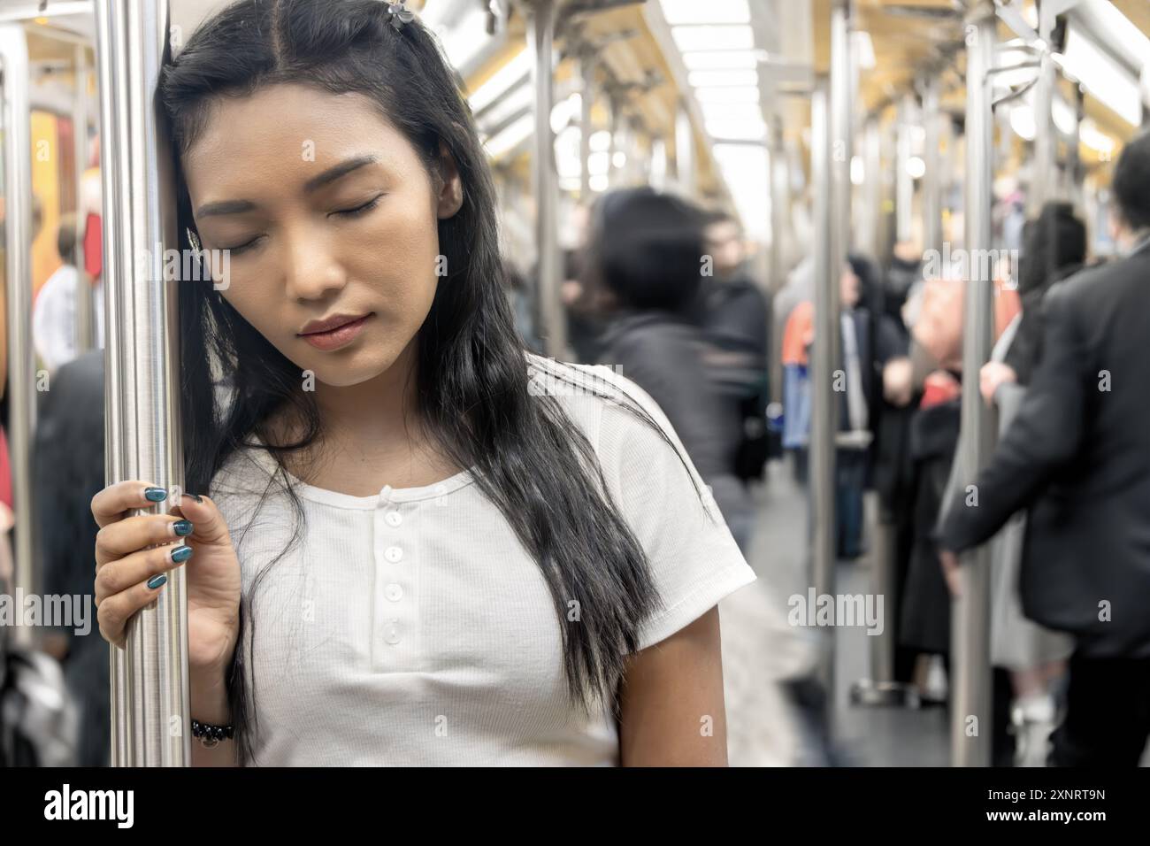 Tired of the subway hi-res stock photography and images - Alamy