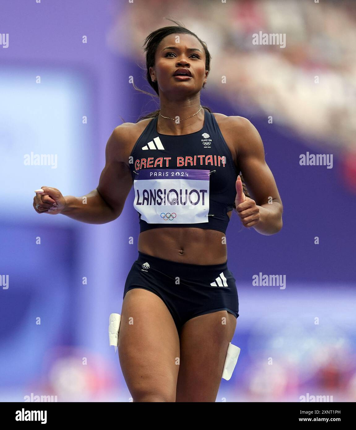 Great Britain's ImaniLara Lansiquot during the Women's 100m heats at