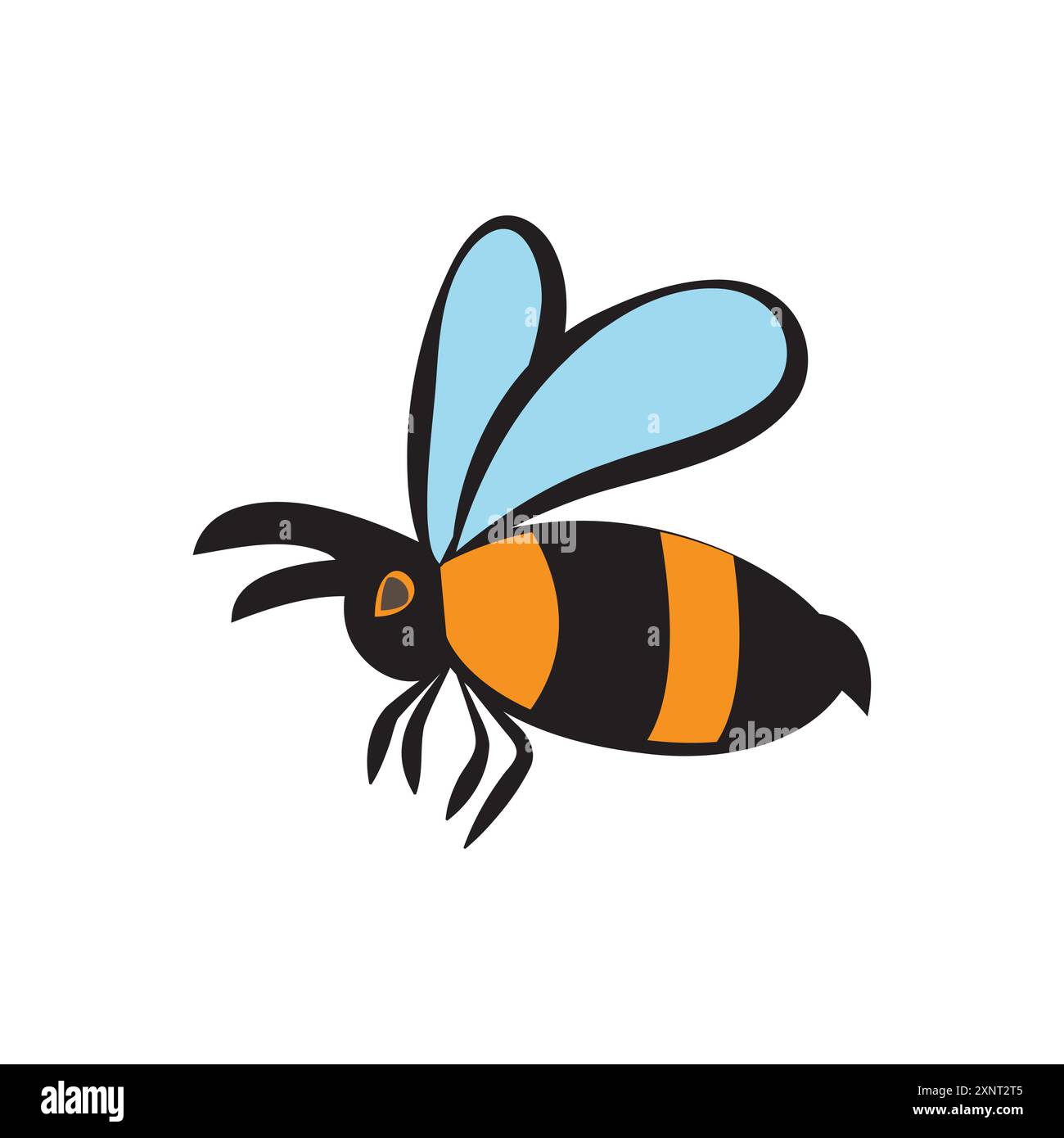 isolated bee icon, logo vector illustration Stock Vector