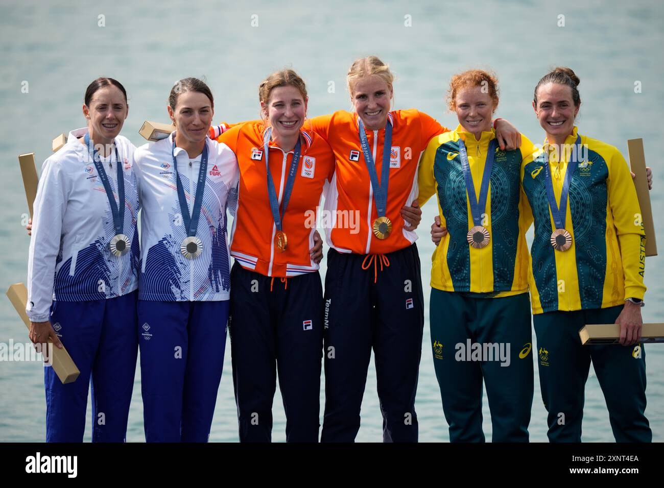 Jess Morrison Rowing Silver medalists, left, Romania's Roxana Anghel and Ioana Vrinceanu ...