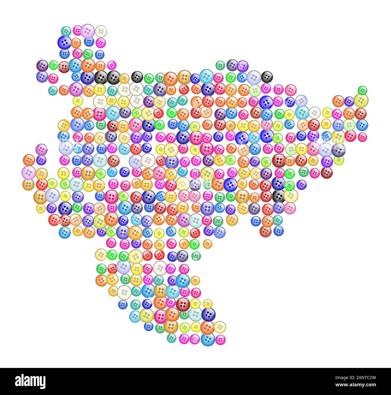 Saga outline map Cut Out Stock Images & Pictures - Alamy