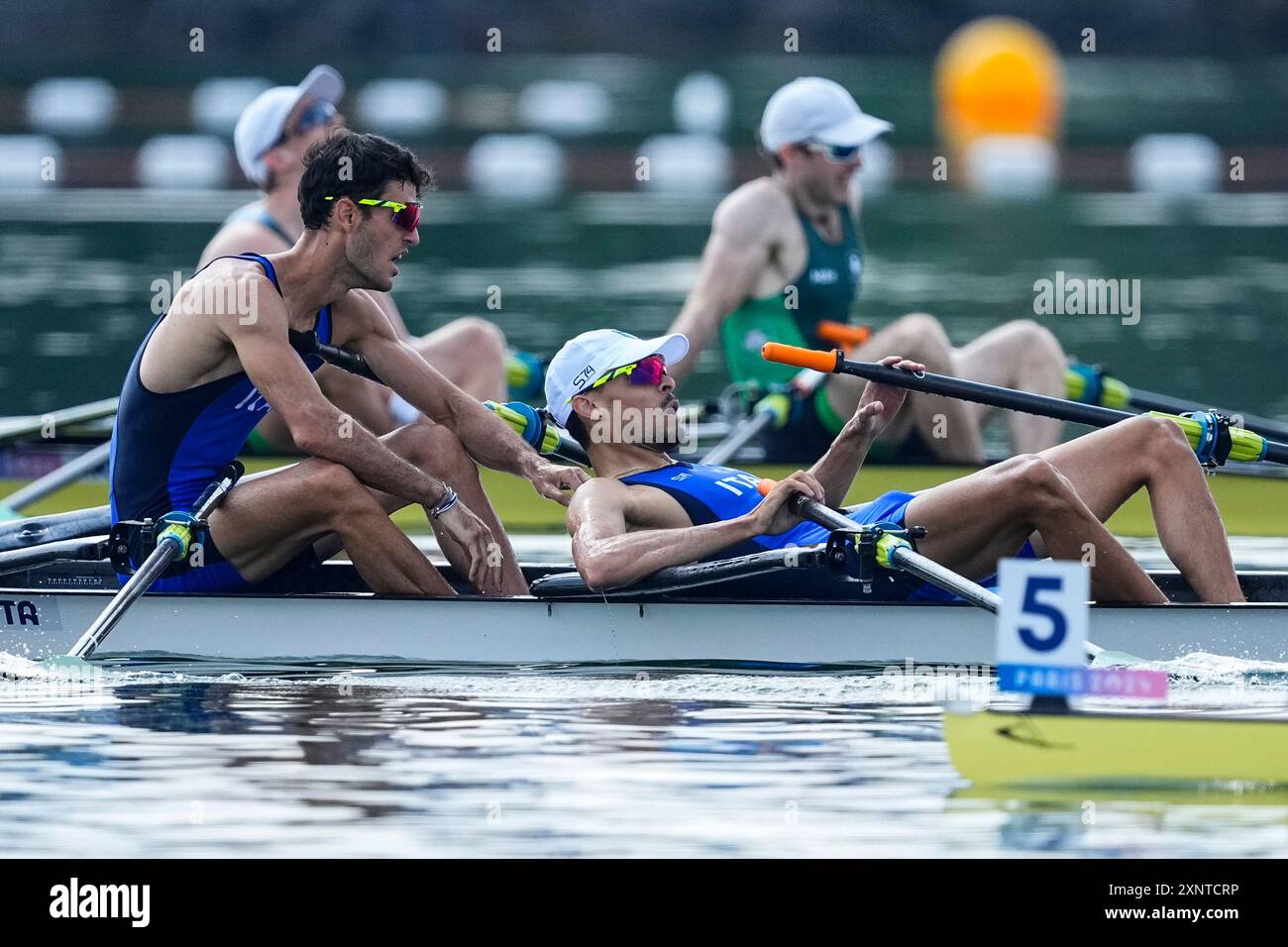 Antonios Papakontantinou and Petros Gkaidatzis of Greece compete during ...
