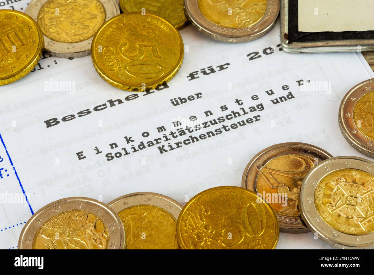 Symbol Image Of Income Tax Germany Close up Of An Income Tax 