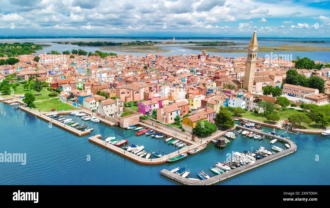 Aerial view burano colorful houses hi-res stock photography and images ...