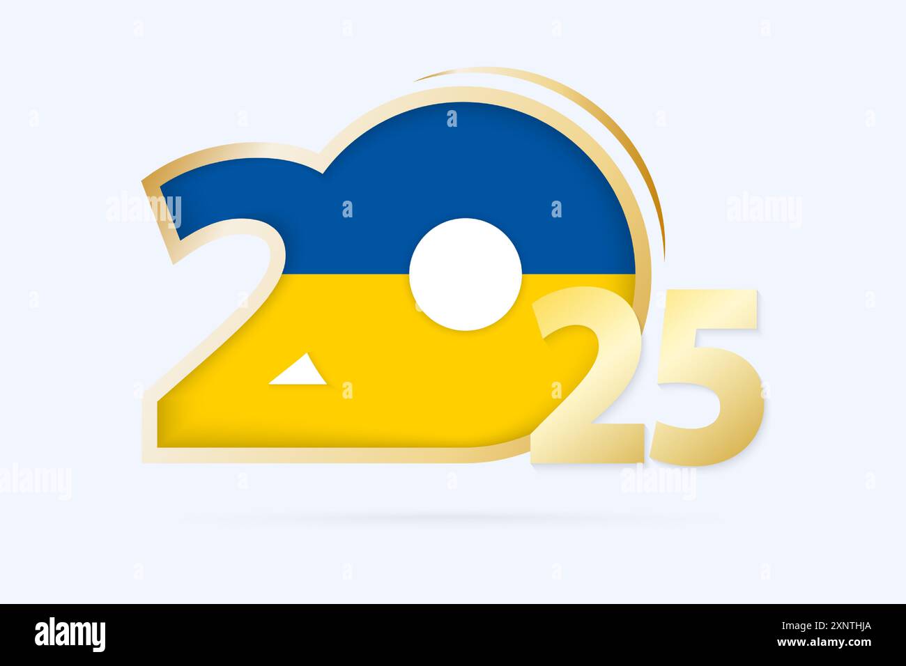 Year 2025 with Ukraine Flag pattern. Vector Illustration Stock Vector Image & Art Alamy