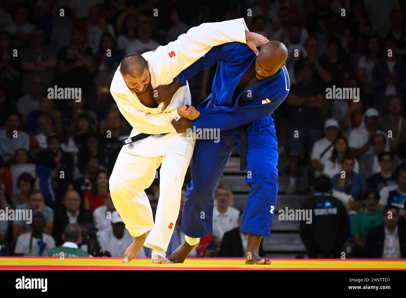 Teddy Riner ( FRA ) vs Guram Tushishvili ( GEO ), Judo, Men +100 kg Quarterfinal during the