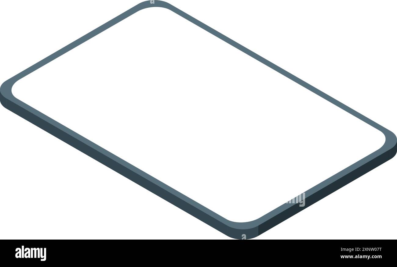 Minimalistic smartphone lying on white surface with blank screen Stock Vector