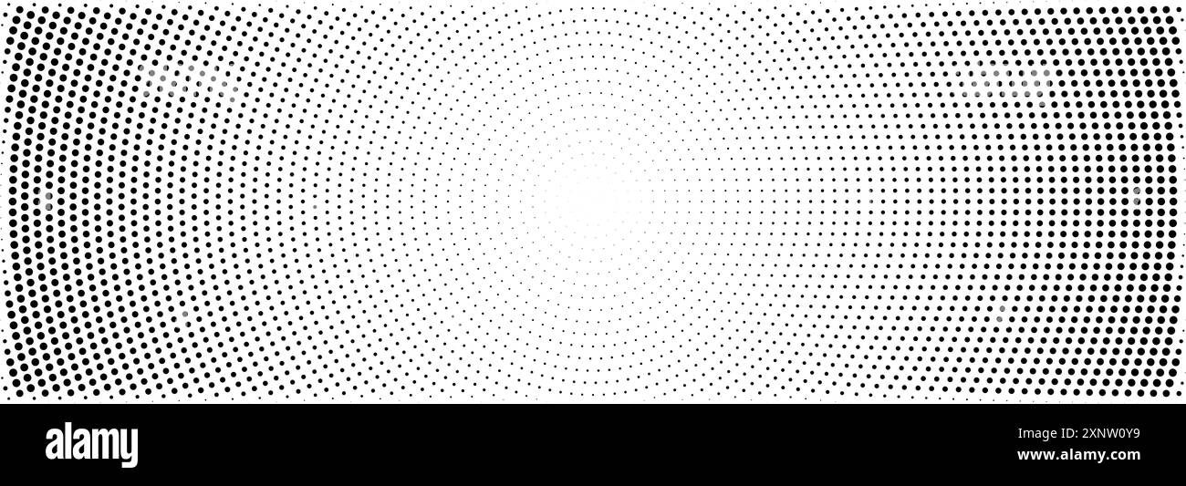 Black and white dotted vector background. retro halftone overlay. Vector illustration Stock Vector