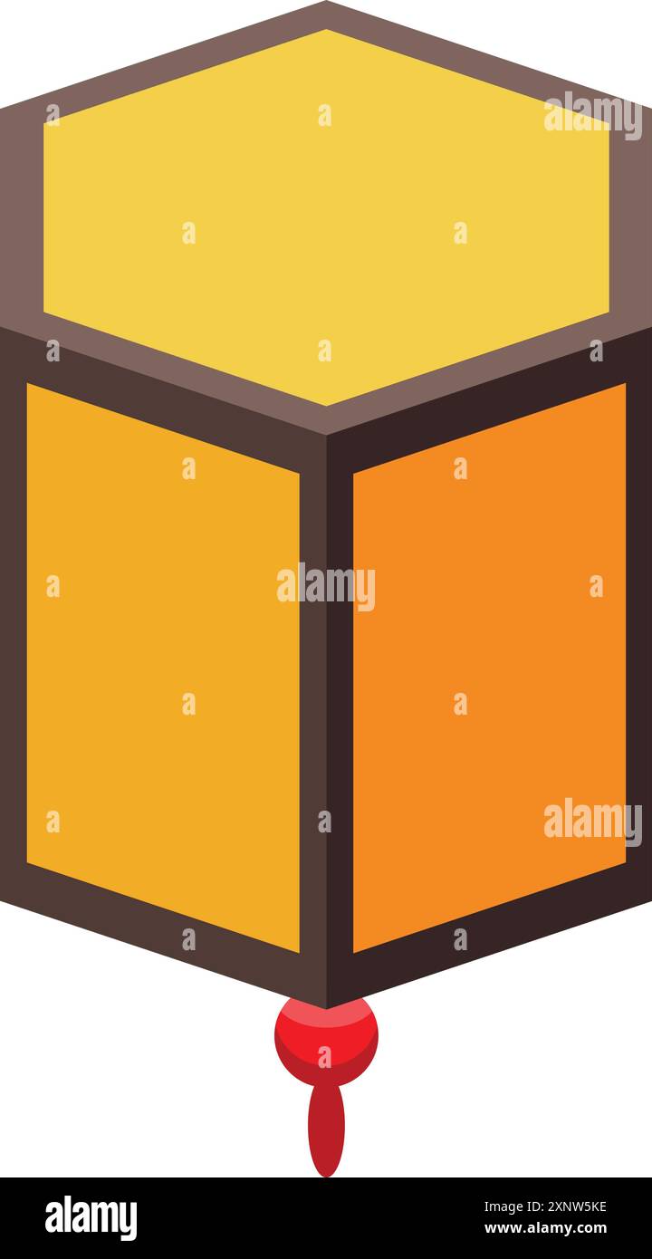 Isometric chinese paper lantern celebrating the new year tradition Stock Vector