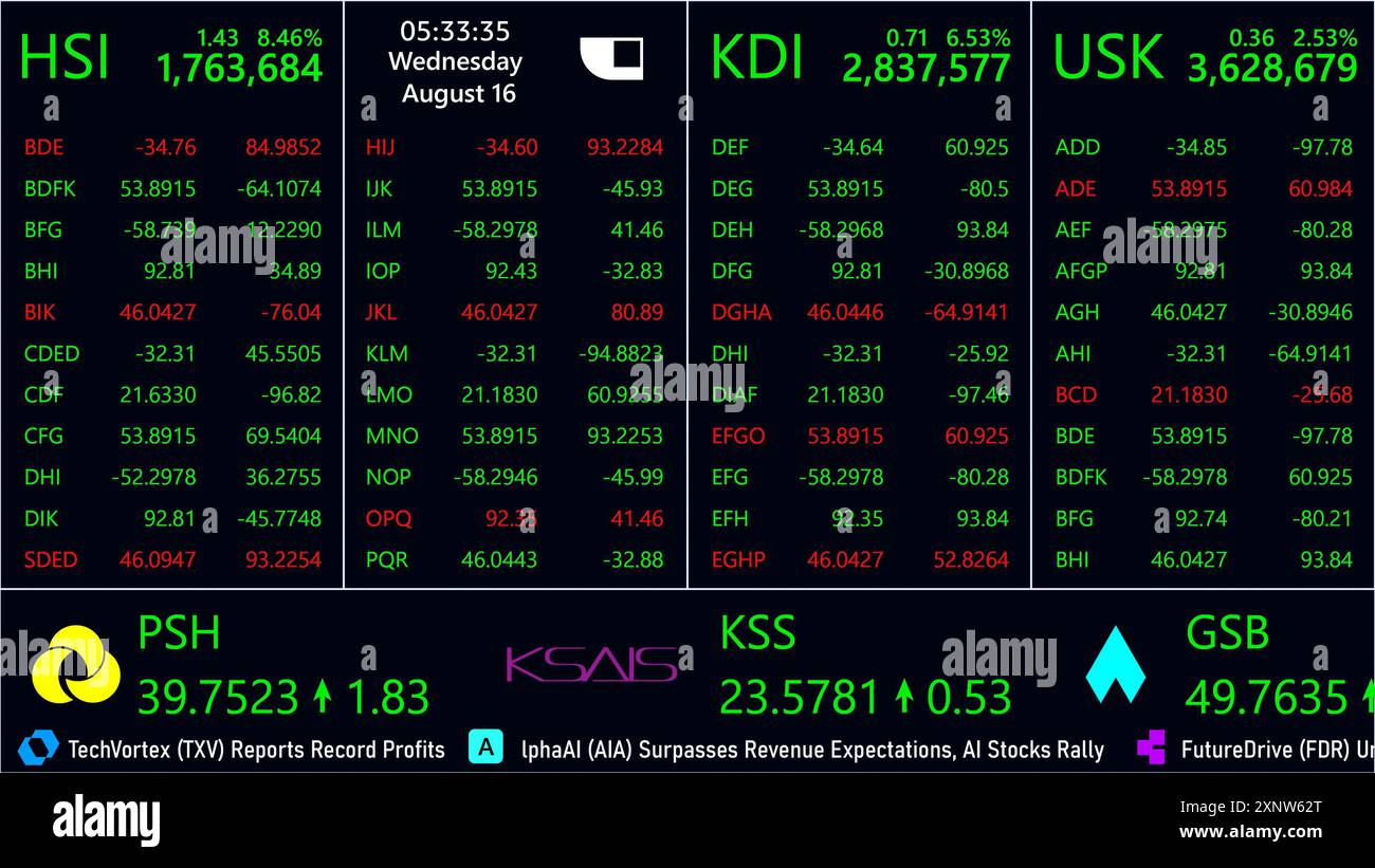 Digital news ticker hi-res stock photography and images - Alamy