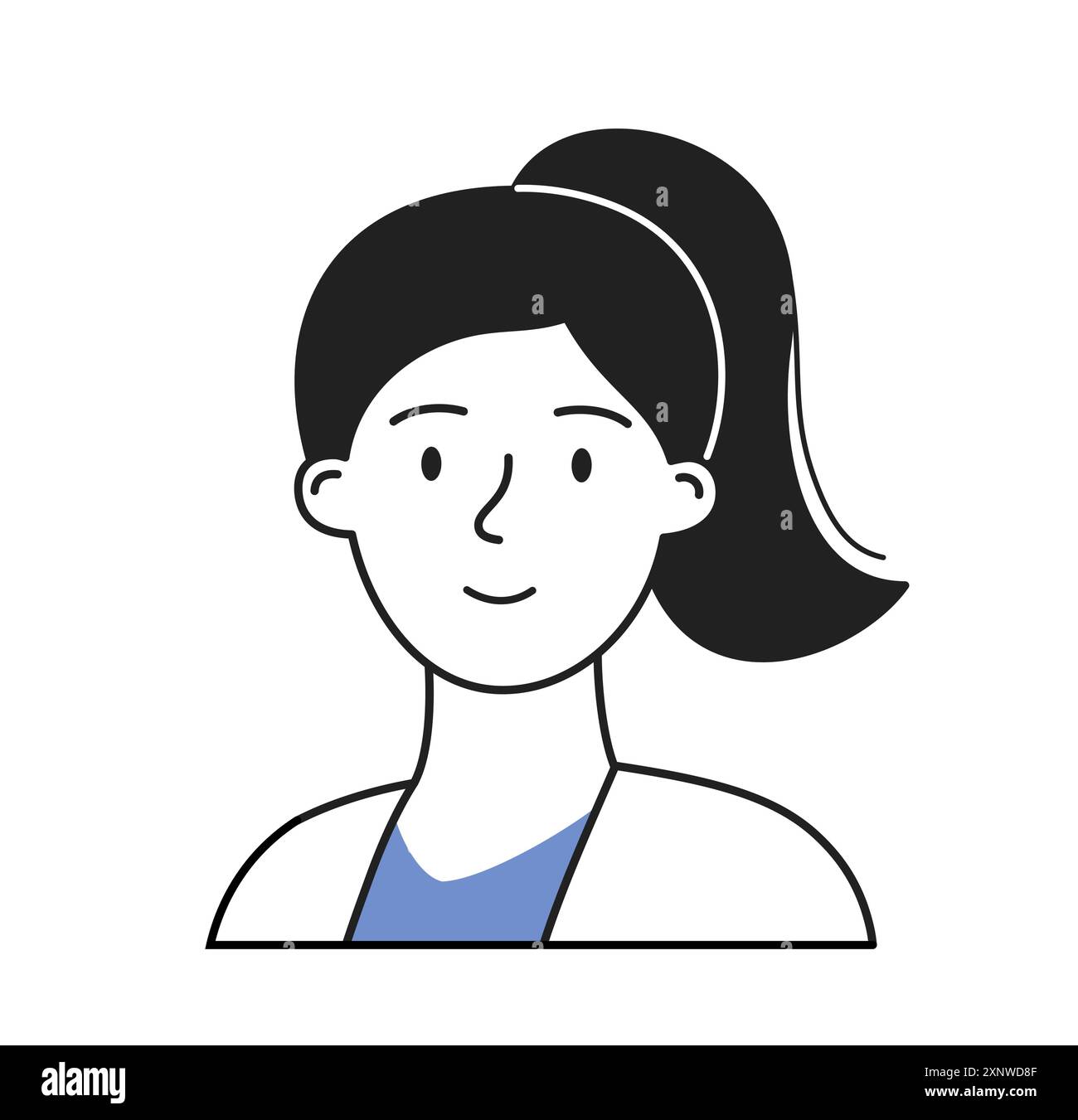 Minimalist social media avatar. Cute medical girl. Picture for social ...