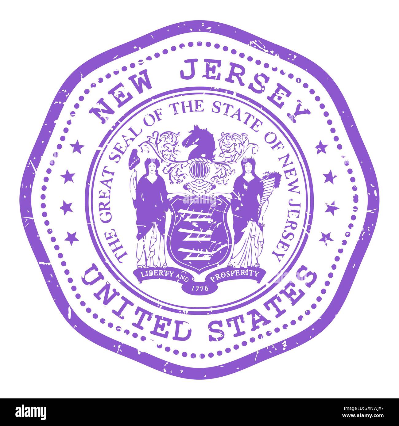 Seal of new jersey Stock Vector Images - Alamy