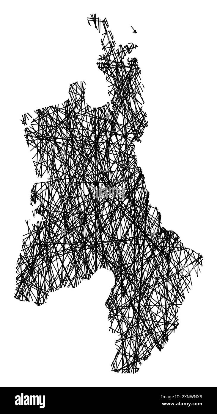 Waikato vector outline map Black and White Stock Photos &amp; Images - Alamy
