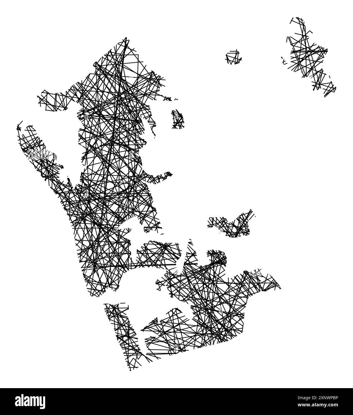 Symbol Map of the Unitary Authority Auckland (New Zealand) showing the