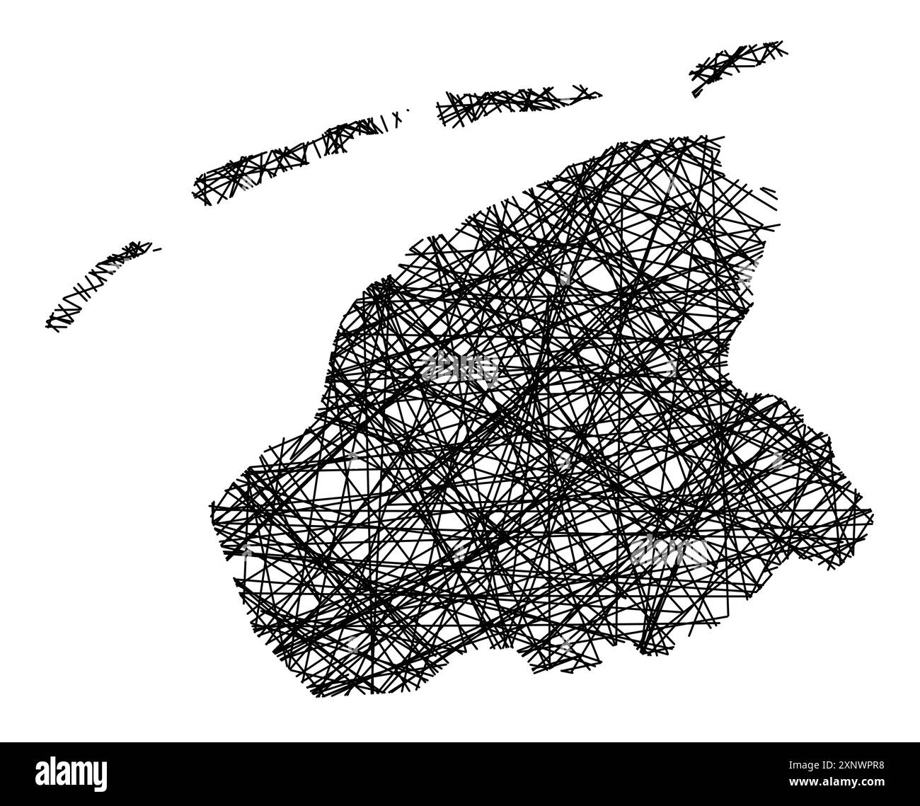 Symbol Map of the Province Friesland (Netherlands) showing the state