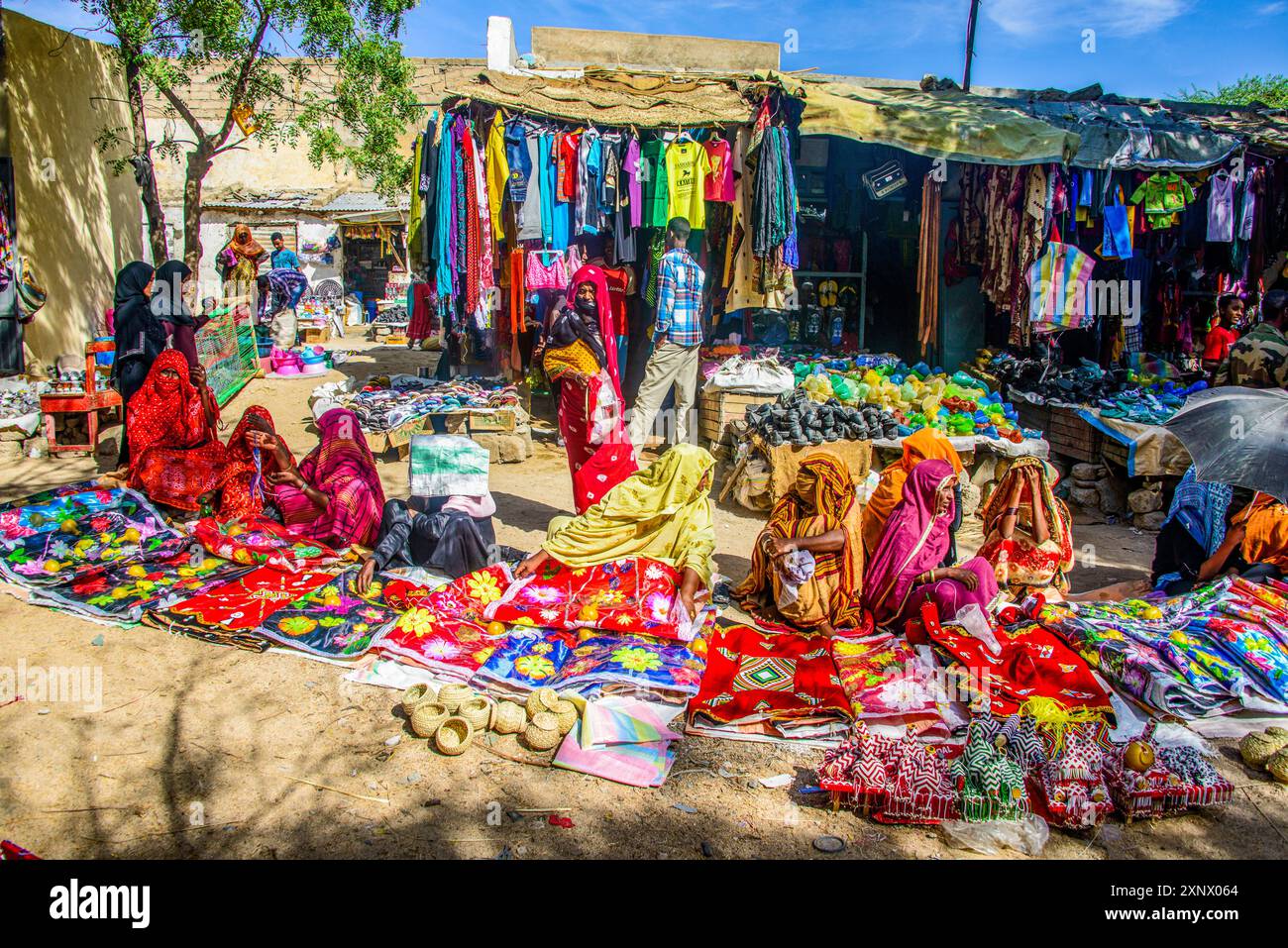 Goods for sale on the Monday market of Keren, Eritrea, Africa Stock