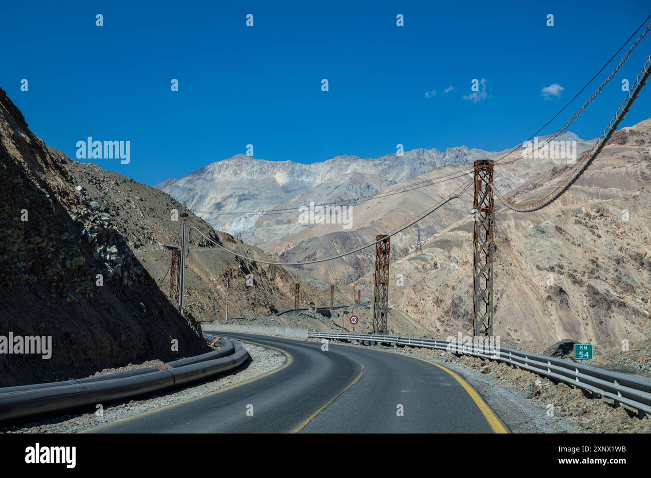 Sewell Mining Town, UNESCO World Heritage Site, Chile, South America Stock Photo