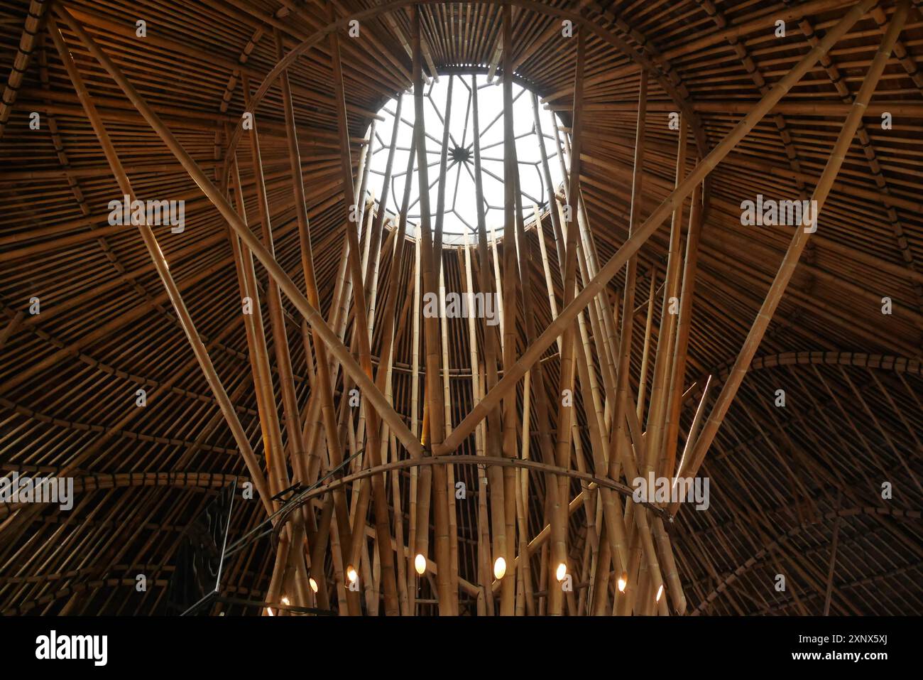 Building features constructed from bamboo material Stock Photo