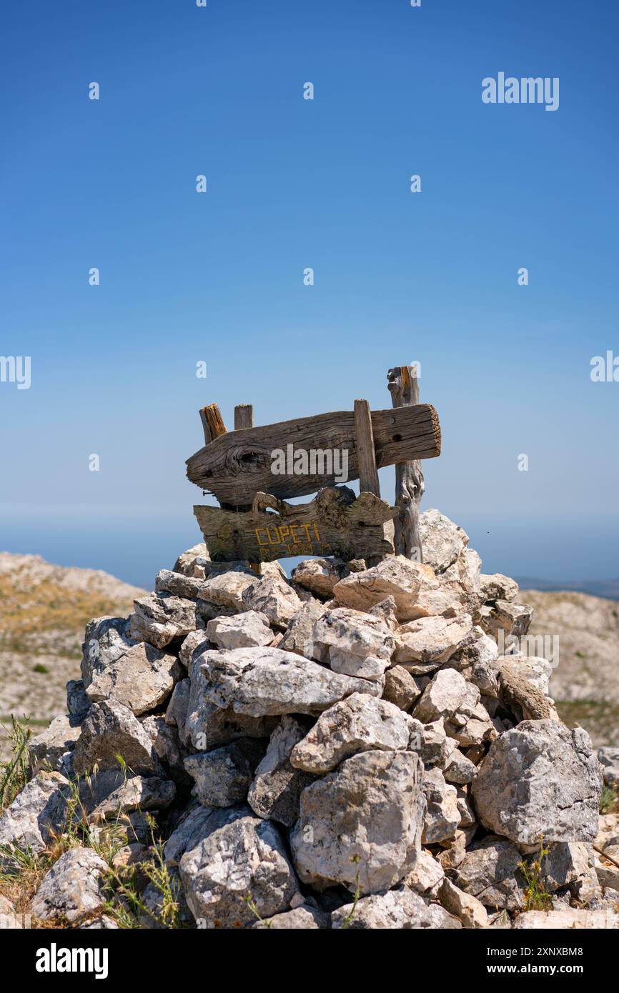 Punta Cupetti, top of the mountain, Sardinia, Italy, Mediterranean, Europe Copyright: LuisxPina 1346-265 Stock Photo