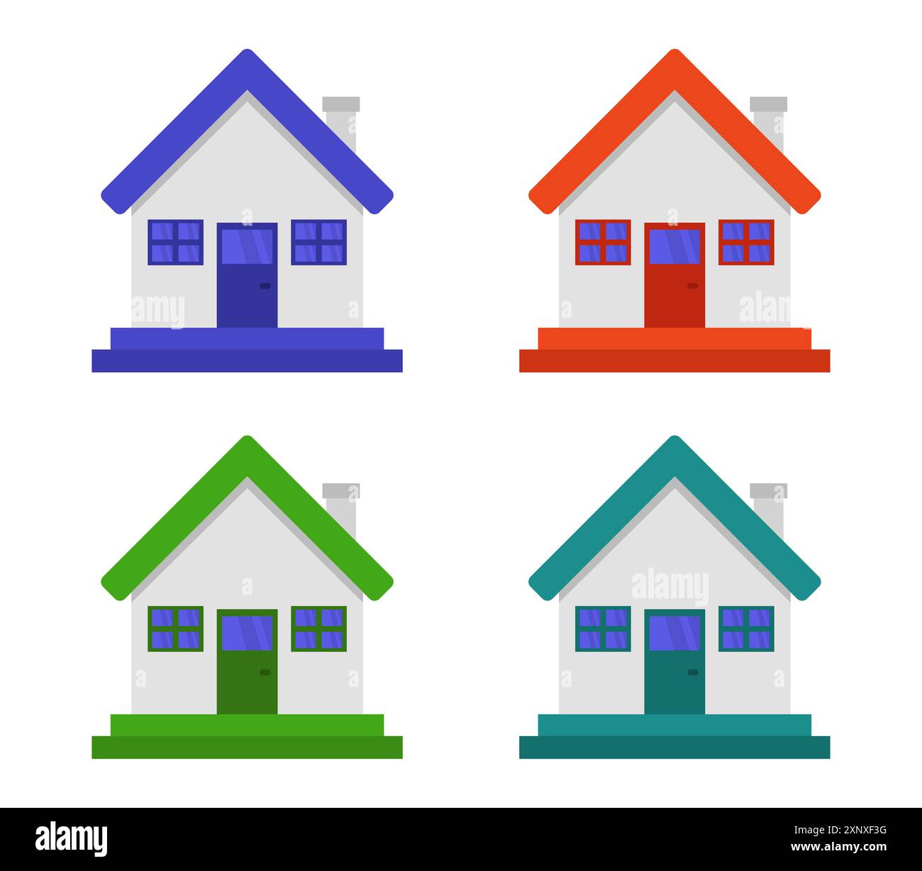 House icon illustrated in vector on white background Stock Photo - Alamy
