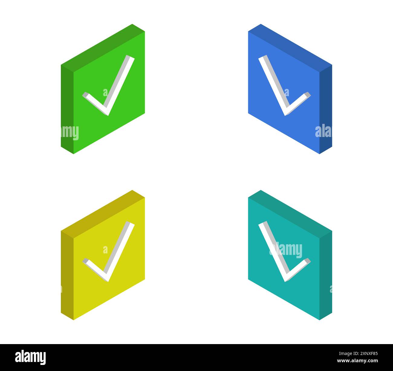 Isometric check icon illustrated in vector on white background Stock ...