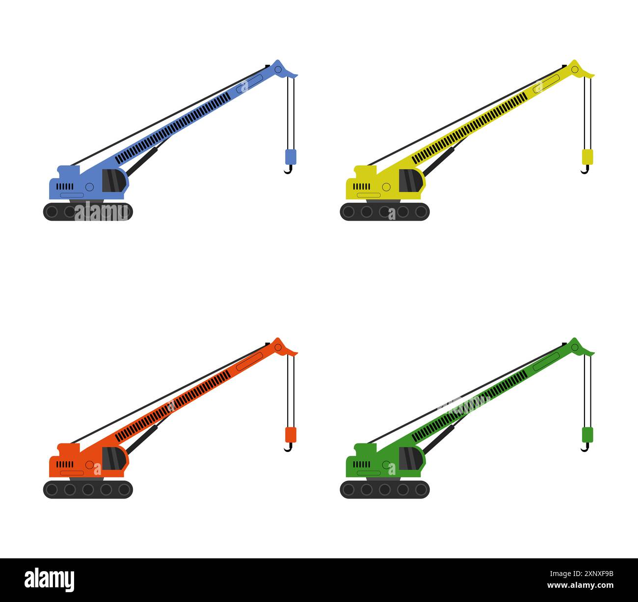 Crane icon illustrated in vector on white background Stock Photo - Alamy