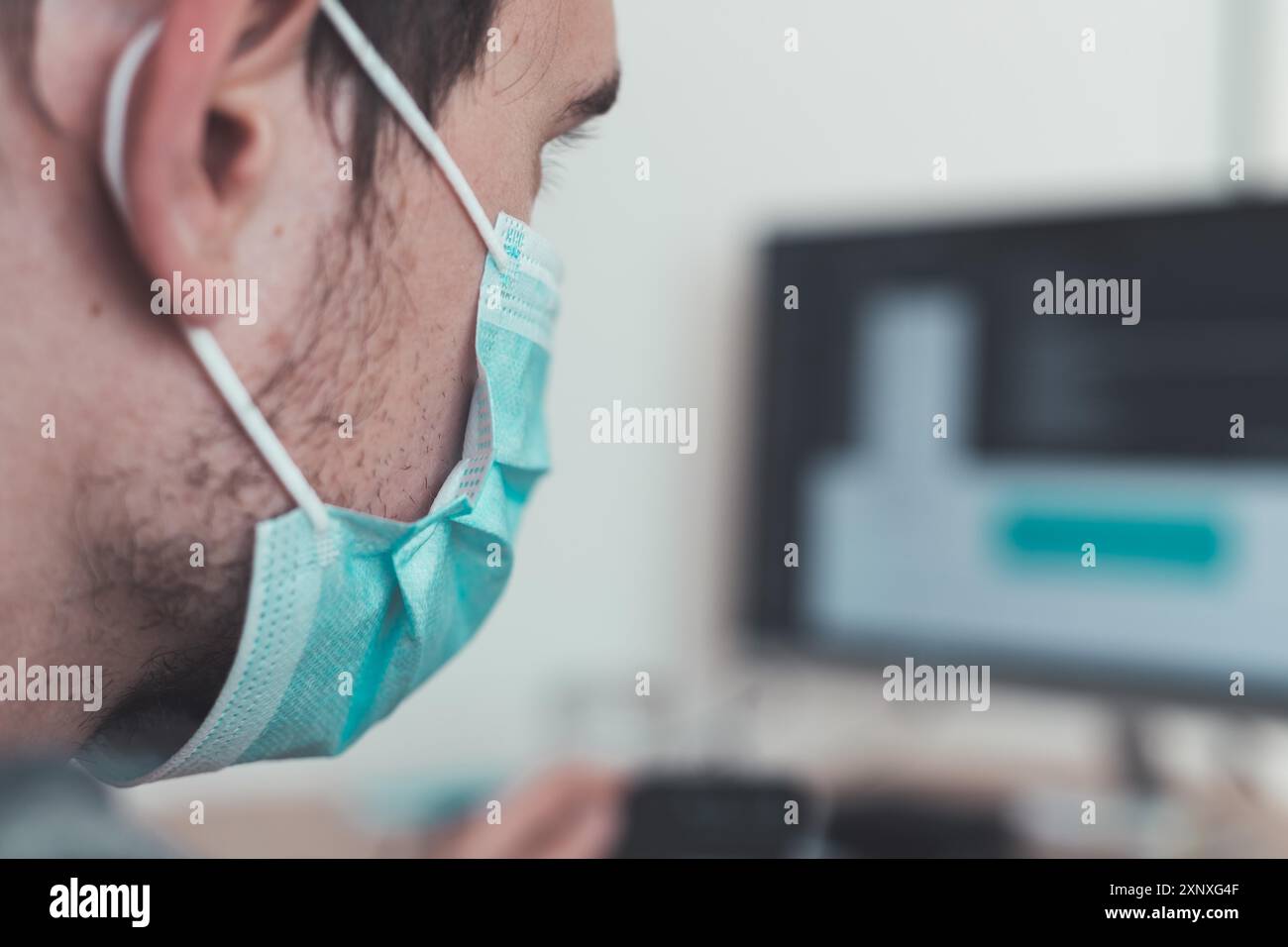 Young man waring face hi-res stock photography and images - Alamy