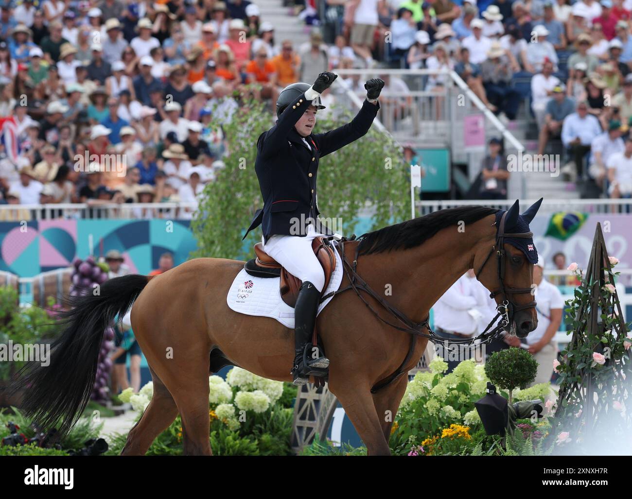 Versailles, France. 2nd Aug, 2024. Harry Charles of Britain, riding ...