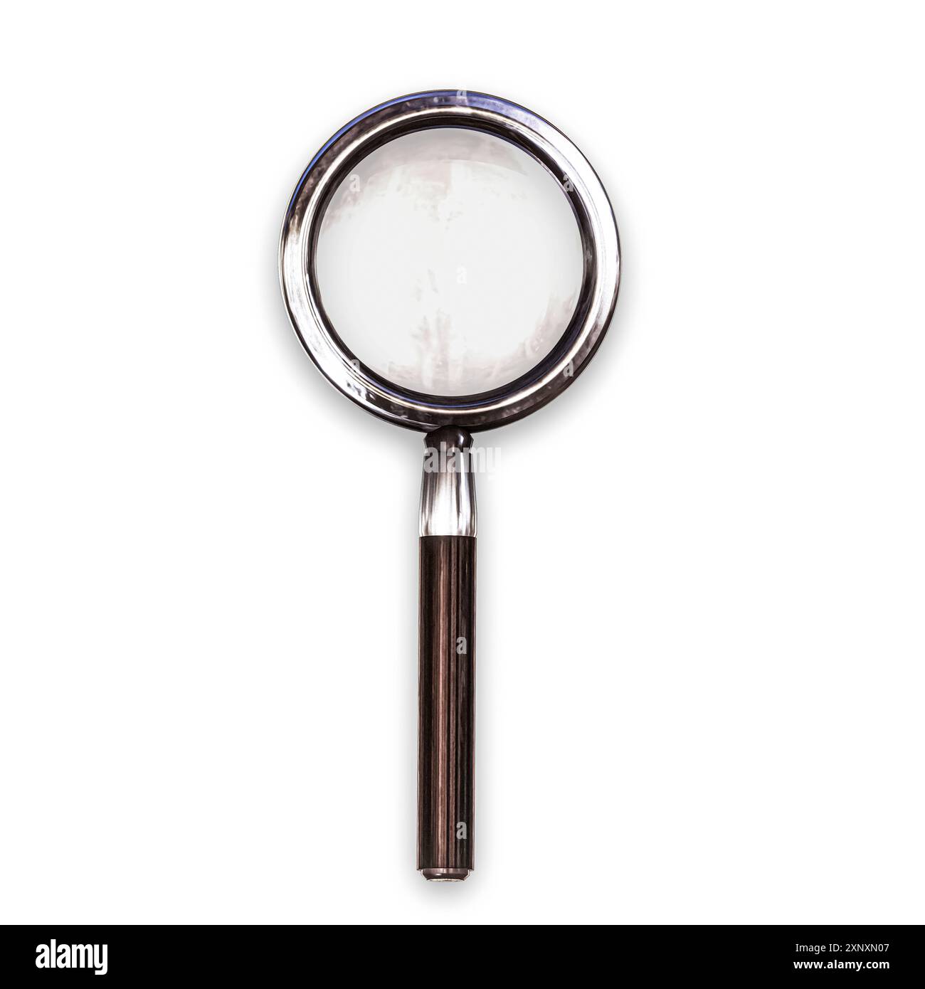 magnifier isolated on white background 3d illustration Stock Photo - Alamy