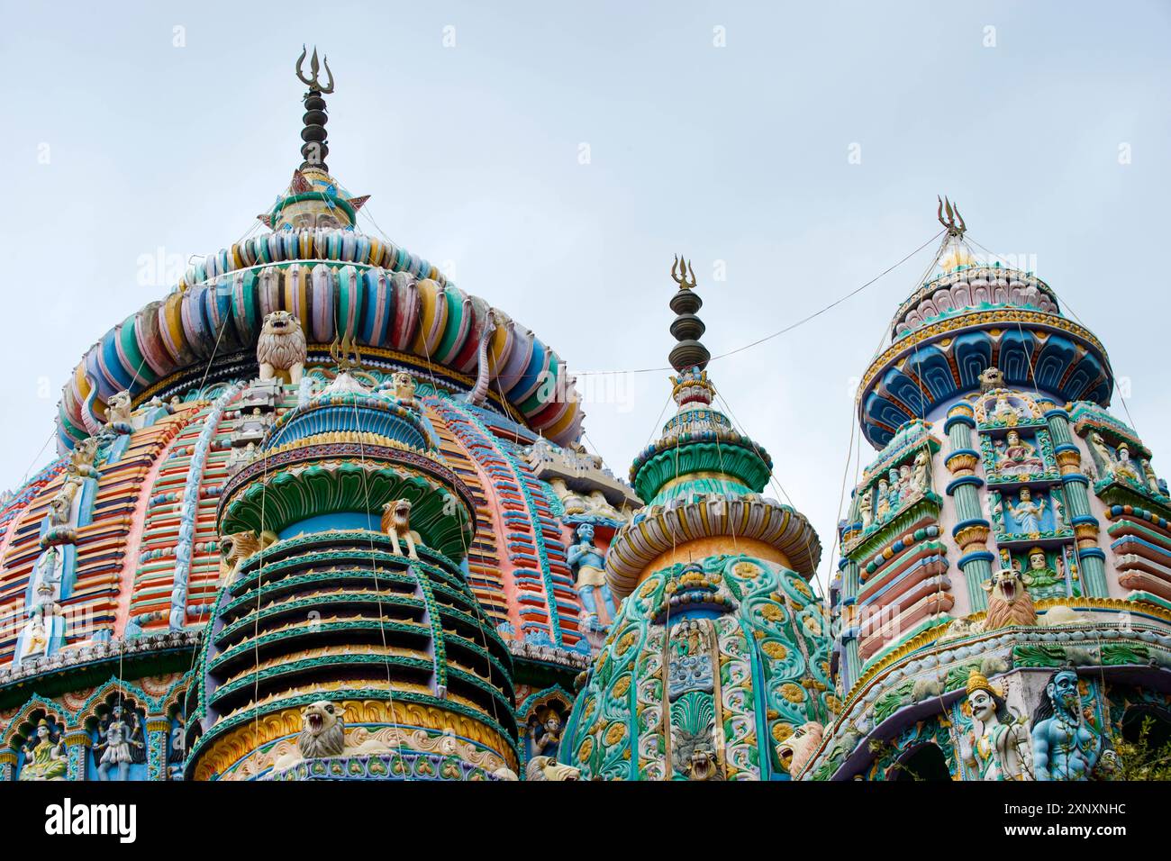 The colourful 14th century Dewri Mandir Temple dedicated to Durga, the ...