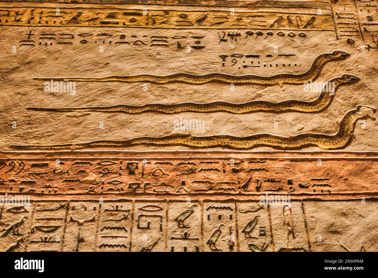 Relief of Egyptian Snake God Nehebkau, Tomb of Rameses III, KV11