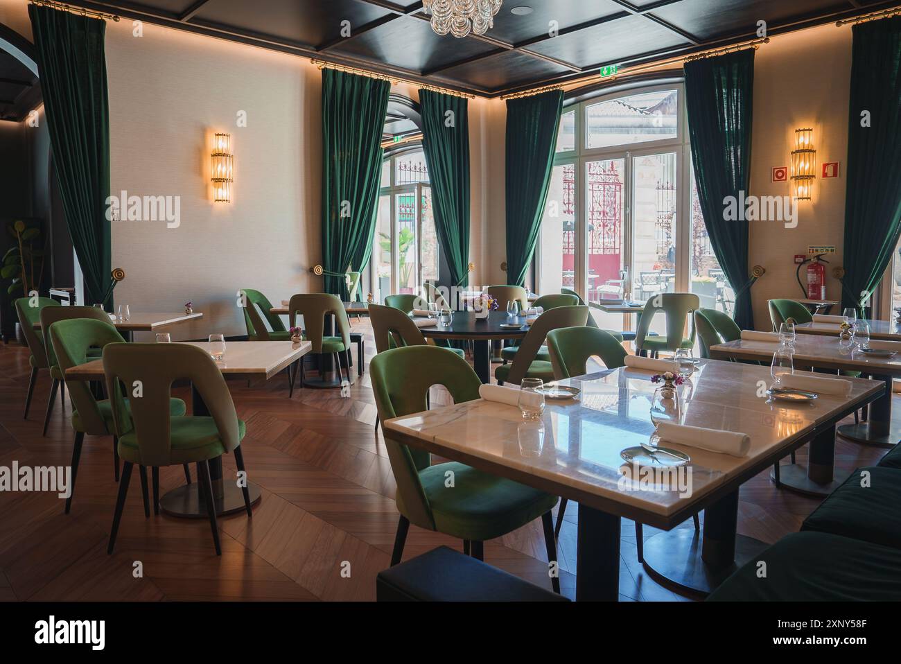 Luxurious Hotel Dining Area with Elegant Interior Design and Natural ...