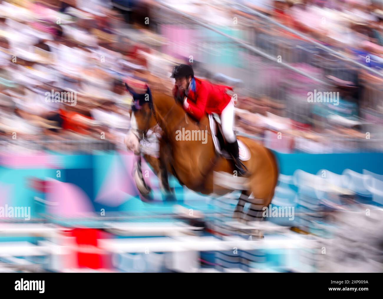 Paris, France. 02nd Aug, 2024. Paris Olympics: Equestrian. Ward McLain ...