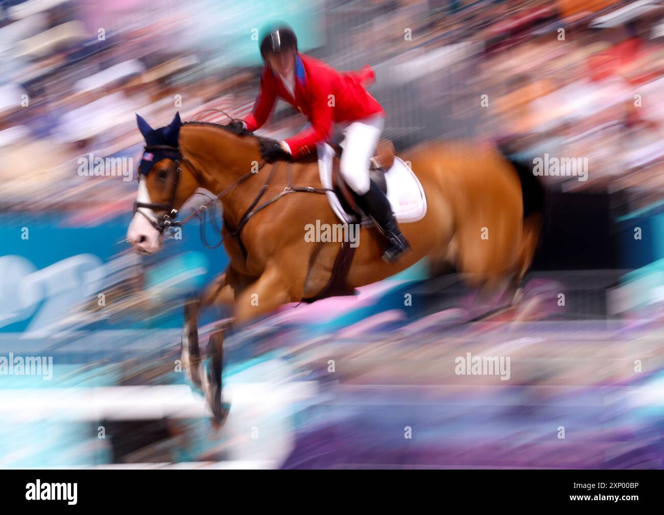 Paris, France. 02nd Aug, 2024. Paris Olympics: Equestrian. Ward McLain ...