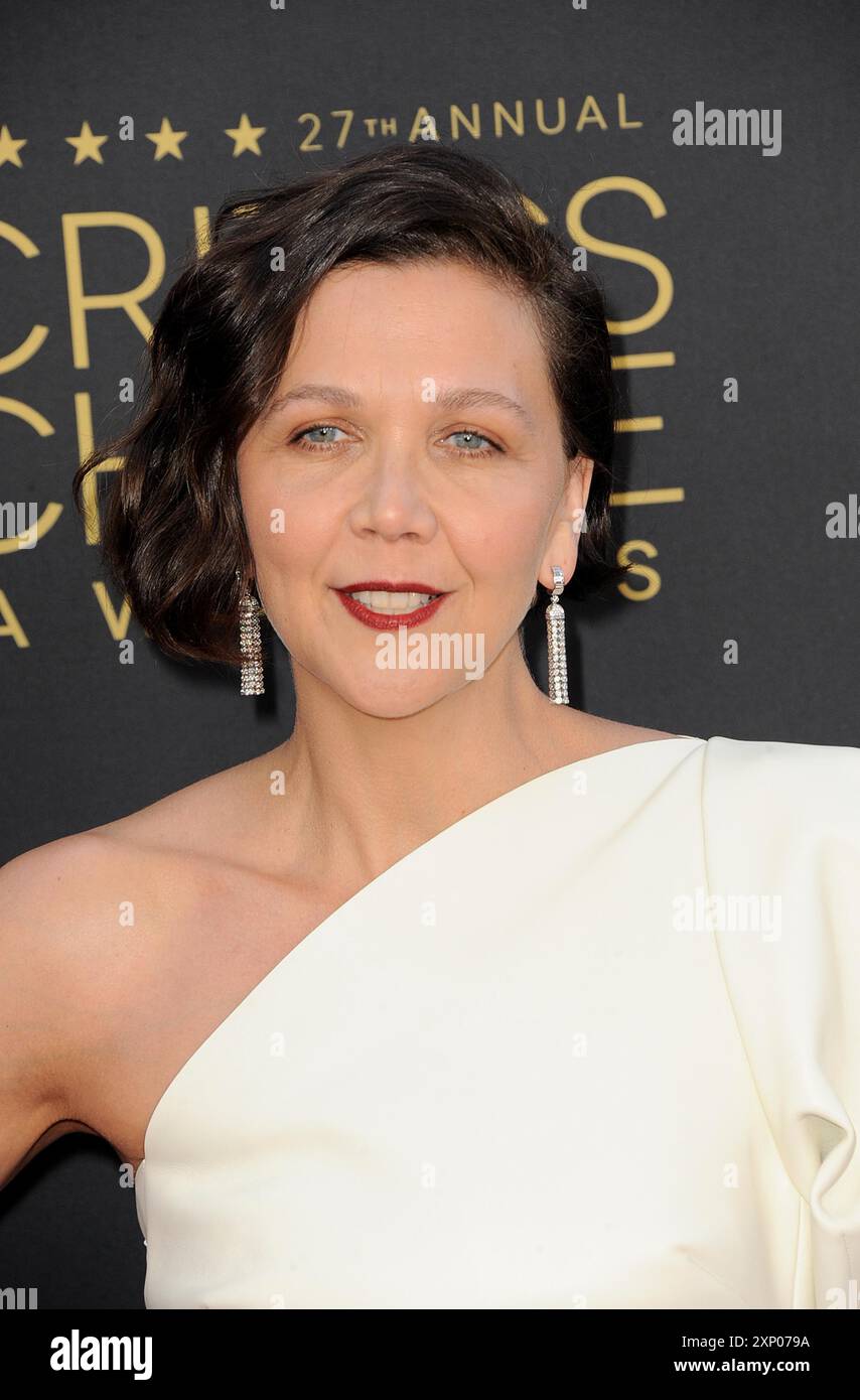 Maggie Gyllenhaal at the 27th Annual Critics Choice Awards held at the Fairmont Century Plaza in Los Angeles, USA on March 13, 2022 Stock Photo