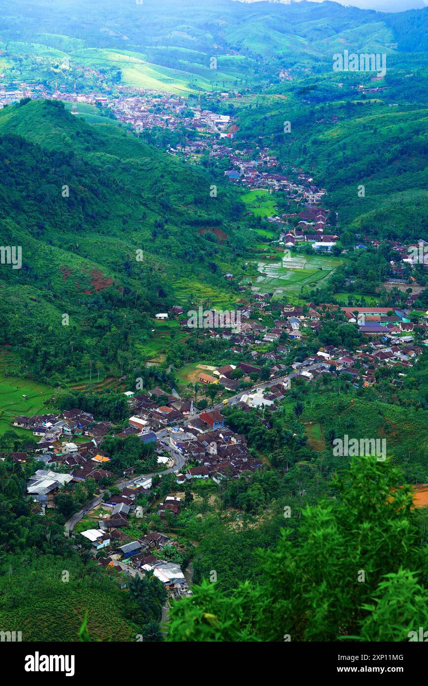 Residential population in the mountains, Cianjur, West Java Indonesia ...