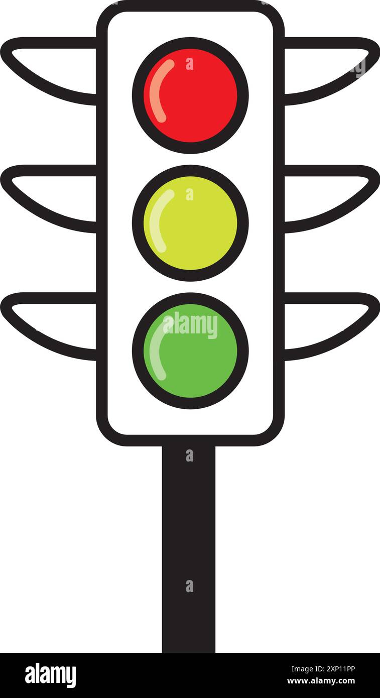 Illustration of a shiny traffic light Stock Vector Image & Art - Alamy