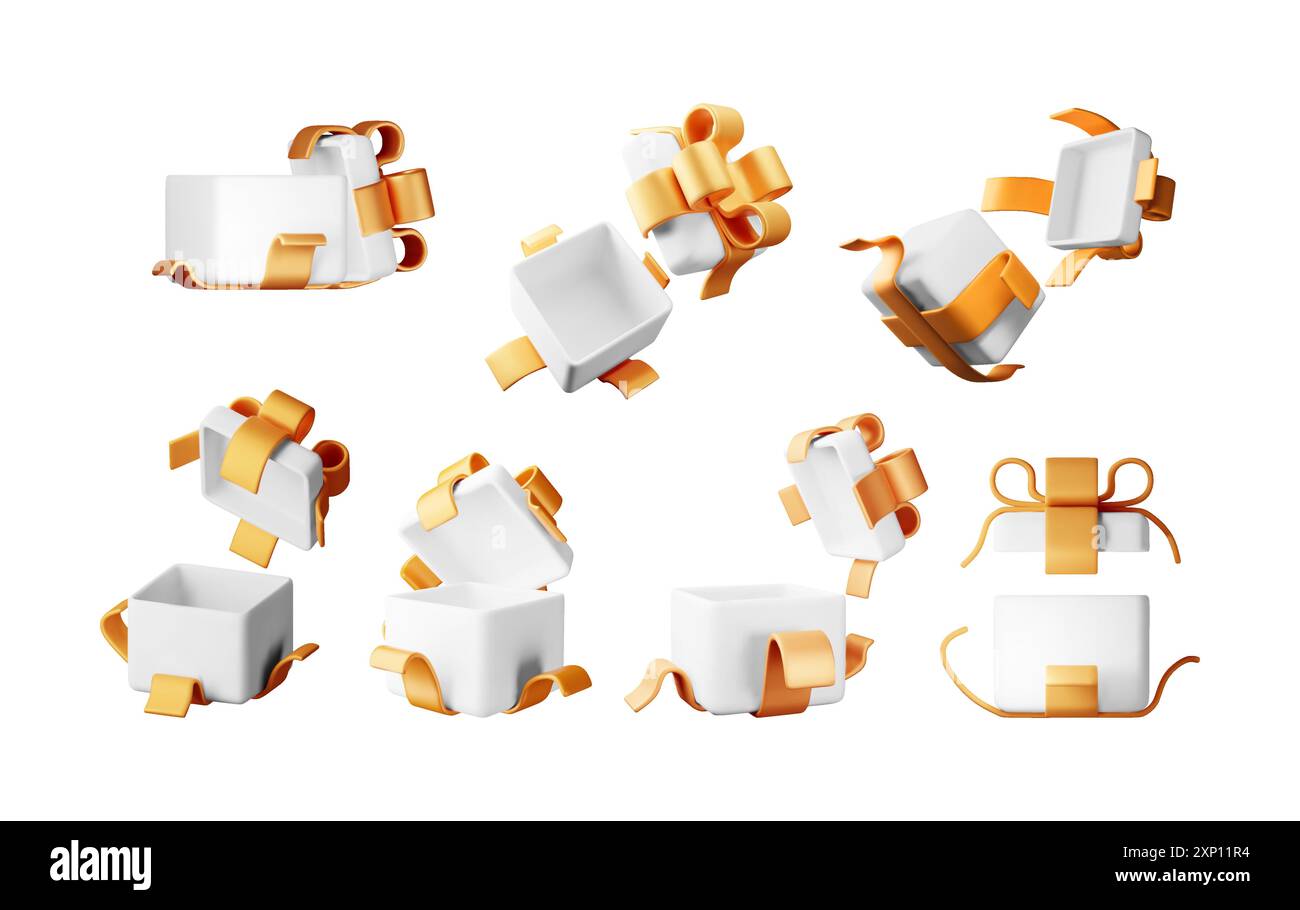 3D Gift box set isolated Stock Vector Image & Art - Alamy