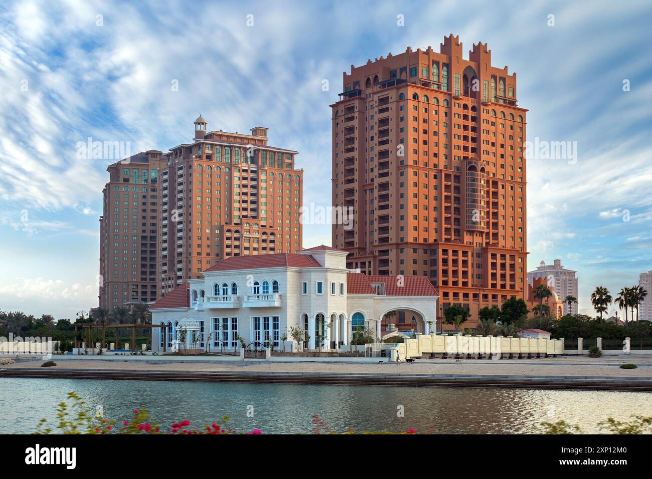 Aerial view of Peral Qatar Porto Arabia Doha Qatar Stock Photo - Alamy