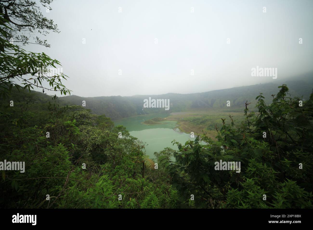 Galunggung mountain crater, West Java, Indonesia Stock Photo