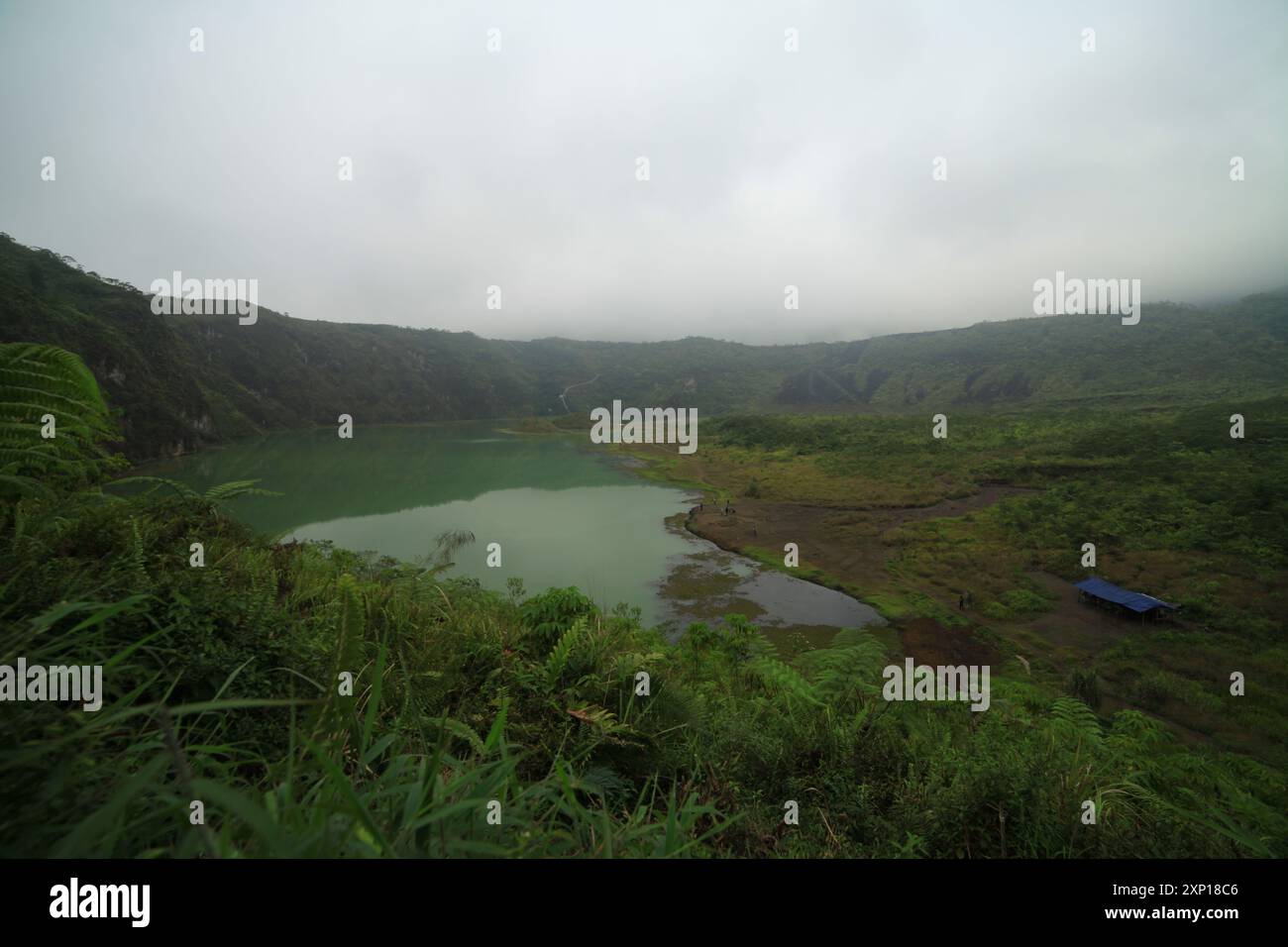 Galunggung mountain crater, West Java, Indonesia Stock Photo