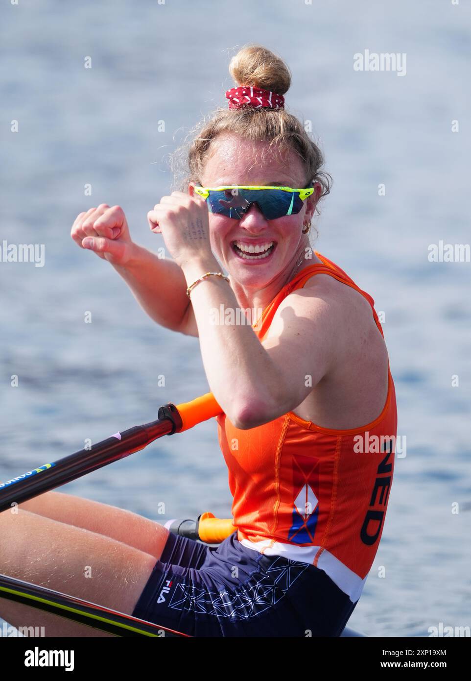 Netherland's Karolien Florijn celebrates winning Gold in the during the ...