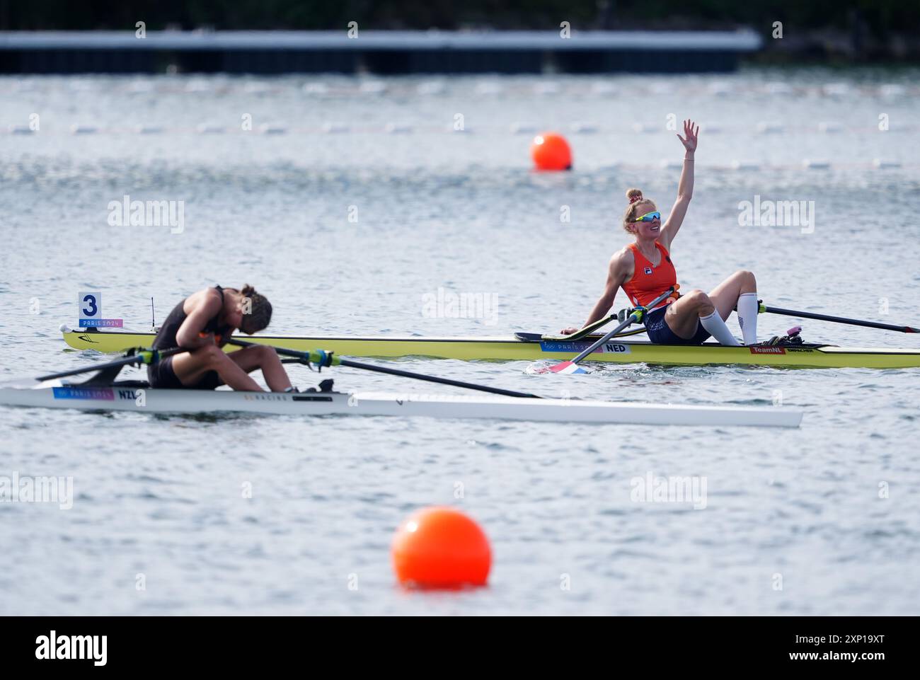 Netherland's Karolien Florijn celebrates winning Gold in the during the ...