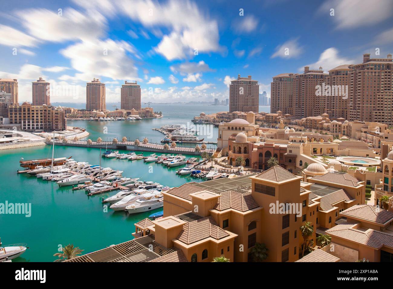 Aerial view of Peral Qatar Porto Arabia Doha Qatar Stock Photo - Alamy