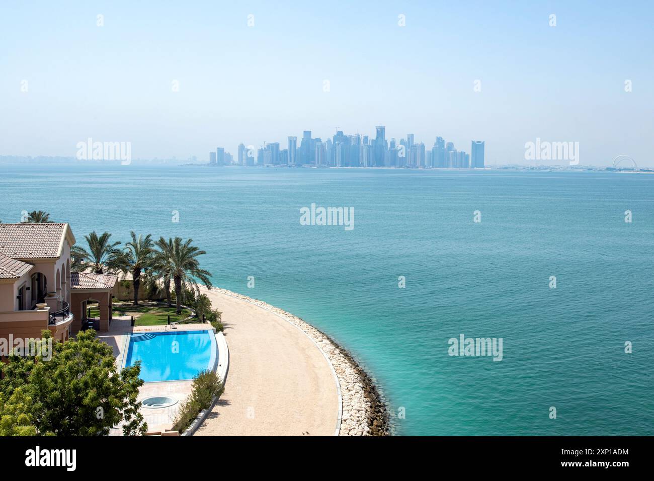Aerial view of Peral Qatar Porto Arabia Doha Qatar Stock Photo - Alamy