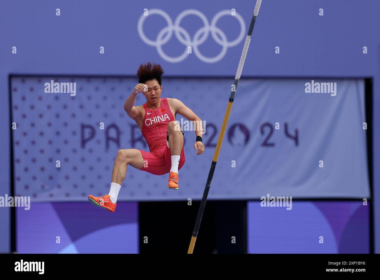 (240803) -- PARIS, Aug. 3, 2024 (Xinhua) -- Zhong Tao of China competes ...