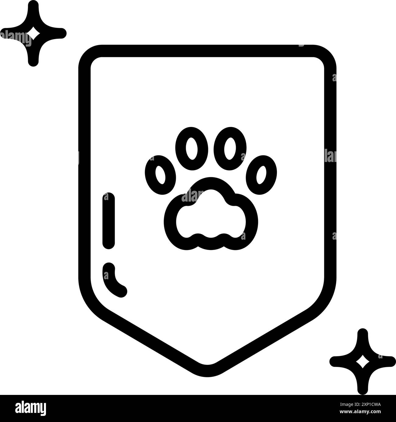 Protecting the immunity of pets line icon. Contour vector symbol ...