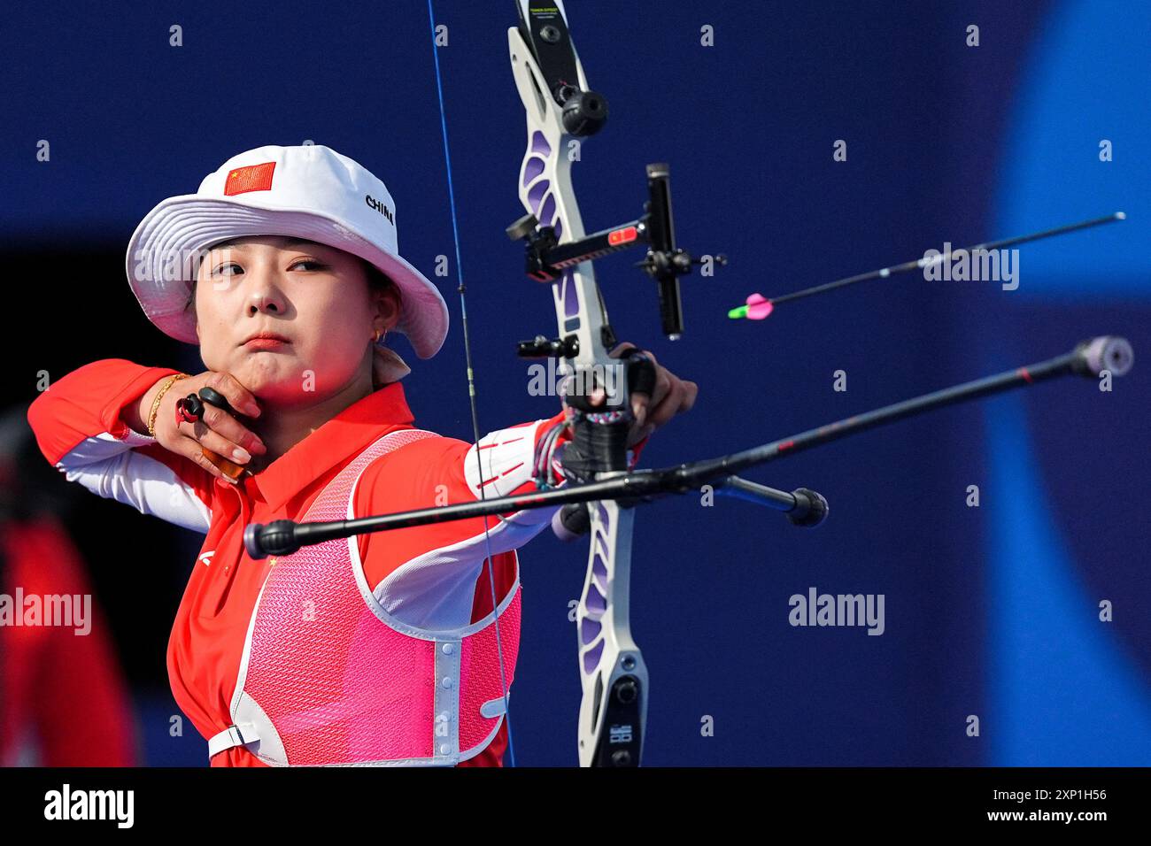 Paris, France. 3rd Aug, 2024. Li Jiaman of China competes during the ...